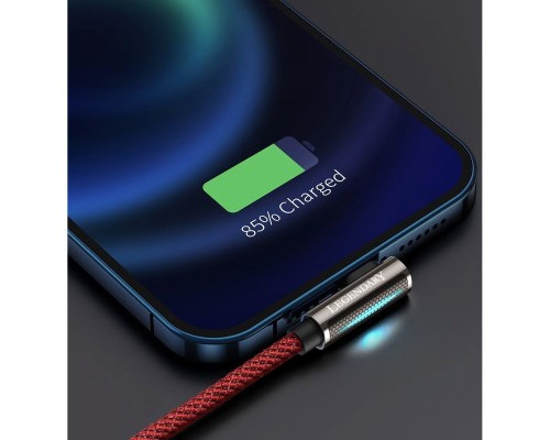 Дата кабель USB 2.0 AM to Lightning 2.0m CACS 2.4A 90 Legend Series Elbow Red Baseus (CACS000109)