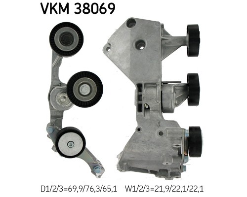 Ролик натягувача ременя SKF VKM 38069
