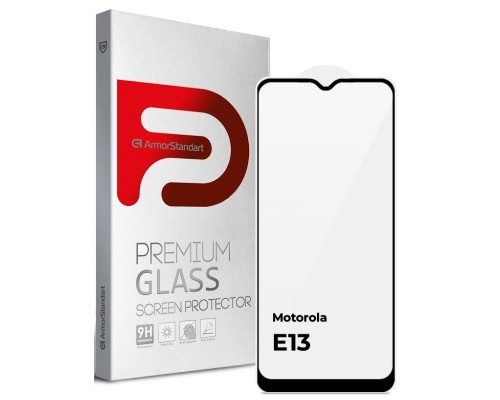 Скло захисне Armorstandart Full Glue Motorola E13 Black (ARM66137)