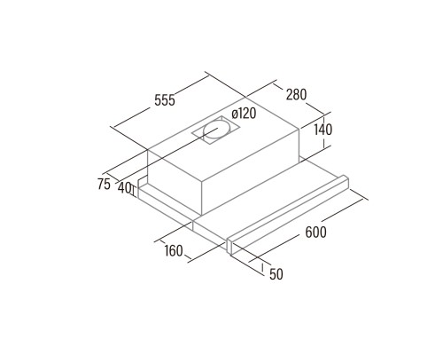 Витяжка кухонна Cata TF-2003 DURALUM 600