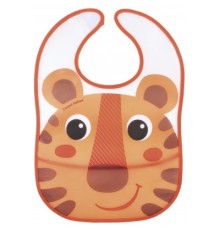 Слинявчик Canpol babies Hello Little пластмасовий з кишенькою Жовтогарячий (9/232_ora)