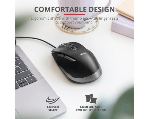Мишка Trust Fyda Comfortable ECO USB Black-GREY (24728)