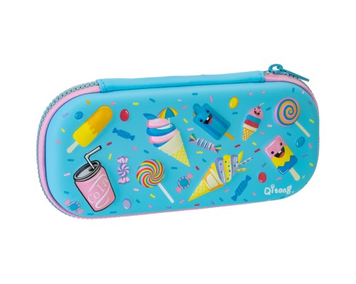 Пенал Cool For School 1 відділення з органайзером блакитний (QT-5649-Blue)