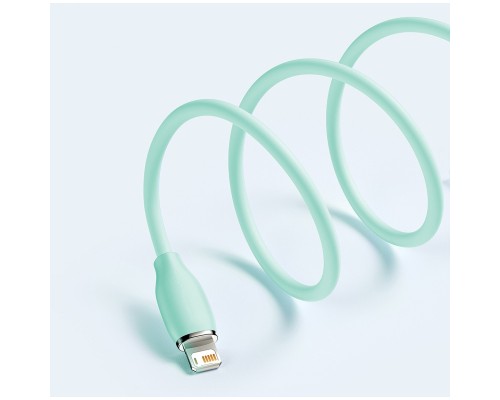 Дата кабель USB 2.0 AM to Lightning 2.0m 2.4A Jelly Liquid Silica Gel Green Baseus (CAGD000106)