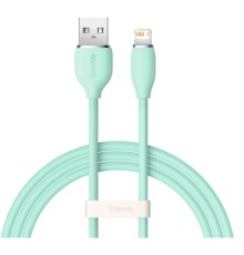 Дата кабель USB 2.0 AM to Lightning 2.0m 2.4A Jelly Liquid Silica Gel Green Baseus (CAGD000106)