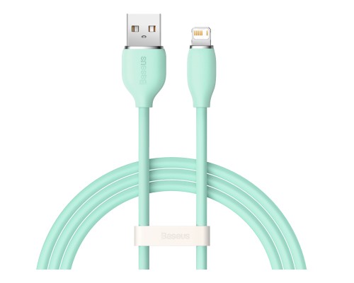 Дата кабель USB 2.0 AM to Lightning 2.0m 2.4A Jelly Liquid Silica Gel Green Baseus (CAGD000106)