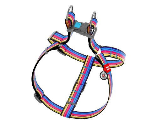Шлея для собак WAUDOG Nylon з QR паспортом анатомічна 