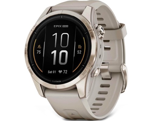 Смарт-годинник Garmin EPIX PRO (g2), 42mm, Saph, Soft Gold SS, Lt. Sand, GPS смарт (010-02802-11)
