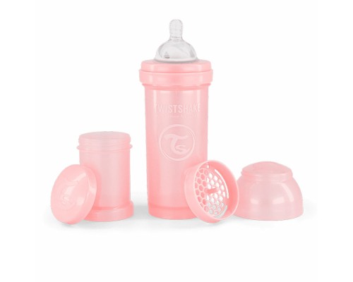 Пляшечка для годування Twistshake Pearl Pink 260 мл, антиколікова, силіконова (78380)