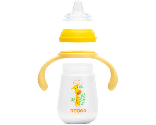 Поїльник-непроливайка Baboo із силіконовим носиком, 260 мл, 6+ міс (Safari / жовта) (8-120)