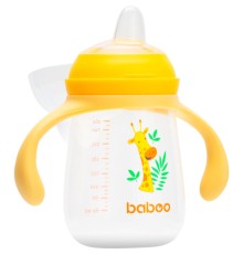 Поїльник-непроливайка Baboo із силіконовим носиком, 260 мл, 6+ міс (Safari / жовта) (8-120)