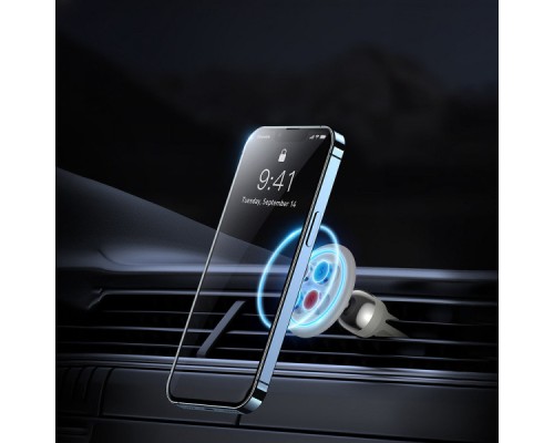 Універсальний автотримач Baseus Magnetic (на решітку) creamy-white (SUCC000102)