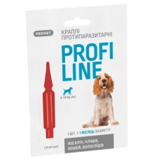 Краплі для тварин ProVET Profiline інсектоакарицид для собак 4-10 кг 1/1 мл (4823082431083)