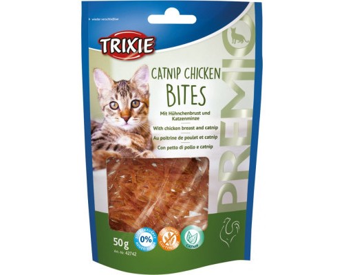 Ласощі для котів Trixie Premio Catnip Chicken Bites з курячим філе та котячою м'ятою 50 г (4011905427423)