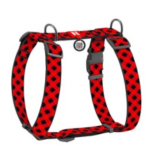 Шлея для собак WAUDOG Nylon анатомічна H-подібна з QR-паспортом 