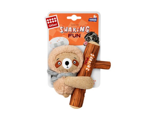 Іграшка для собак GiGwi Shaking Fun Лінивець з великою пищалкою 22 см (2261)