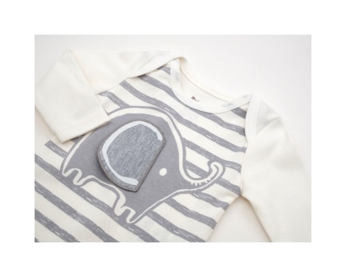 Набір дитячого одягу Miniworld зі слоником (14862-62B-gray)