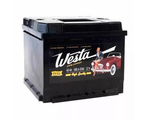 Акумулятор автомобільний Westa 6CT-60 А (1) Pretty Powerful