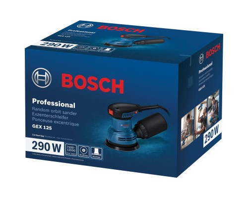 Шліфувальна машина Bosch GEX 125-1 AE 250Вт, 125 мм, 7500-12000об/хв (0.601.3A8.020)