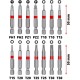 Набір біт Einhell 42шт, HEX, PH, PZ, Torx, 50мм, кейс (118953)
