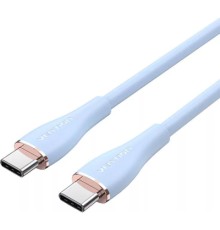 Дата кабель USB-C to USB-C 1.0m USB2.0 100W (20V/5A) Light Blue Silicone Vention (TAWSF)