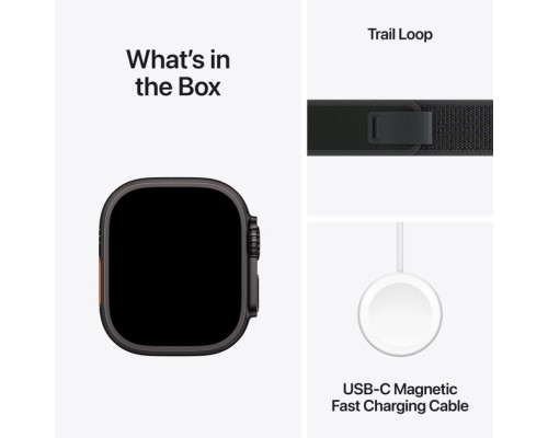 Смарт-годинник Apple Watch Ultra 2 2024 GPS + Cellular 49mm Black Titanium Case with Black Trail Loop - S/M (MX4U3UL/A)