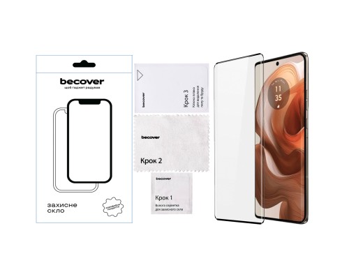 Скло захисне BeCover Motorola Edge 50 Ultra Black (712345)