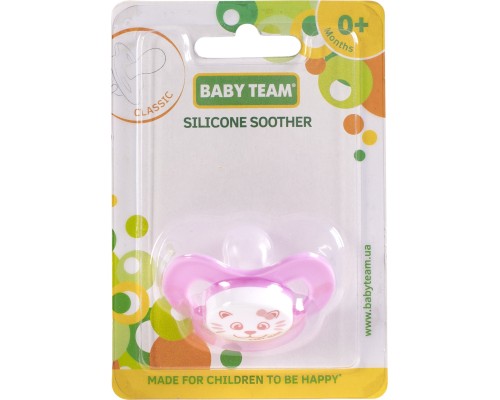 Пустушка Baby Team Силіконова класична від народження (4824428030076)