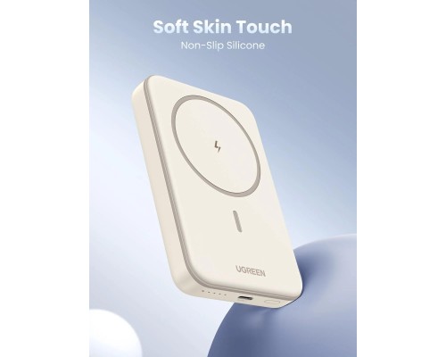Батарея універсальна Ugreen 10000mAh 20W Magnetic Wireless beige (PB561) 