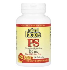 Вітамінно-мінеральний комплекс Natural Factors Фосфатидилсерин, 100 мг, Phosphatidylserine, 30 гелевих капсул (NFS-02615)