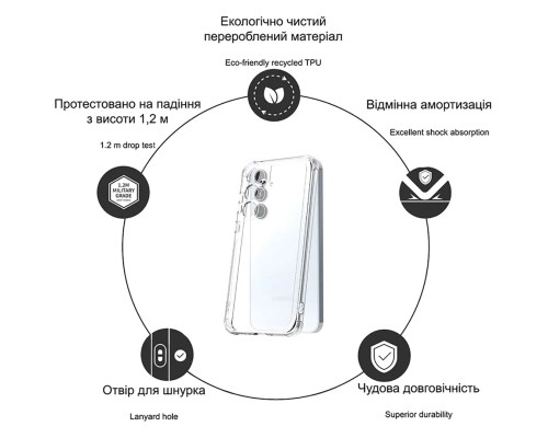 Чохол до мобільного телефона Drobak Acrylic Case with Airbag Samsung Galaxy S24 FE Camera cover (949427)