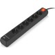 Мережевий фільтр живлення REAL-EL RS-PROTECT 605 3m, black (EL122300041)