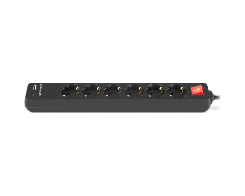 Мережевий фільтр живлення REAL-EL RS-PROTECT 605 3m, black (EL122300041)
