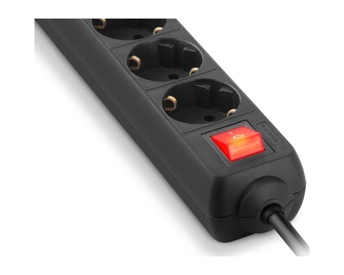 Мережевий фільтр живлення REAL-EL RS-PROTECT 605 3m, black (EL122300041)