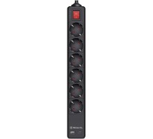 Мережевий фільтр живлення REAL-EL RS-PROTECT 605 3m, black (EL122300041)