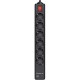 Мережевий фільтр живлення REAL-EL RS-PROTECT 605 3m, black (EL122300041)