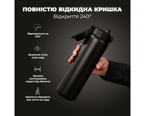 Пляшка для води ION8 OneTouch Vacuum Insulated 920 мл Black (I8TS1000BLK)