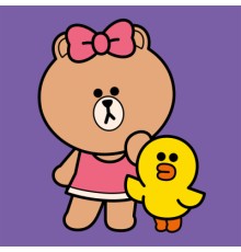 Картина по номерам Santi Лайн Френдс Чоко та Саллі 25*25см полотно кольорове (955018)