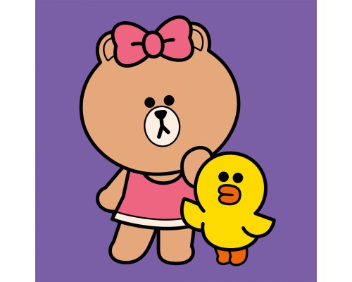 Картина по номерам Santi Лайн Френдс Чоко та Саллі 25*25см полотно кольорове (955018)