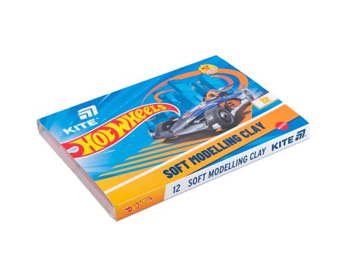 Пластилін Kite Hot Wheels восковий, 12 кольорів, 240 г (HW25-1086-1)