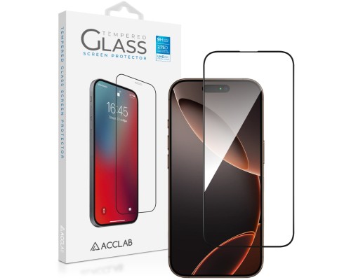 Скло захисне ACCLAB Full Glue Apple iPhone 16 Pro Black (1283126593277)