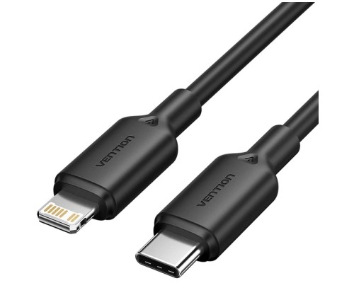 Дата кабель USB-C to Lightning 2.0m 3A black Vention (LAKBH)
