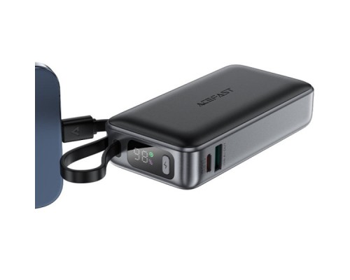 Батарея універсальна Acefast 10000mAh 30W PD, USB-C witch cable, USB-A, Li-Pol, M7 Black (6974316283379)