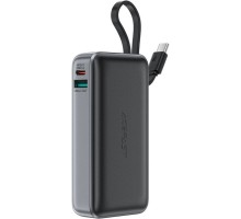 Батарея універсальна Acefast 10000mAh 30W PD, USB-C witch cable, USB-A, Li-Pol, M7 Black (6974316283379)