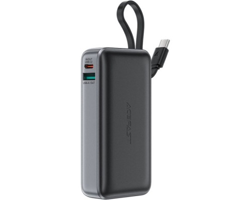 Батарея універсальна Acefast 10000mAh 30W PD, USB-C witch cable, USB-A, Li-Pol, M7 Black (6974316283379)