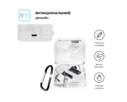 Чохол для навушників Armorstandart Hang Case для Nothing Ear (2) Transparent (ARM75401) Чохол для навушників Armorstandart Hang Case для Nothing Ear (2) Transparent (ARM75401)