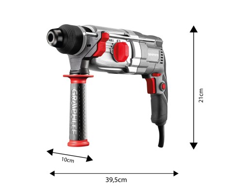 Перфоратор Graphite SDS-plus, 900Вт, 3.4Дж, кейс 6.1кг (58G539)