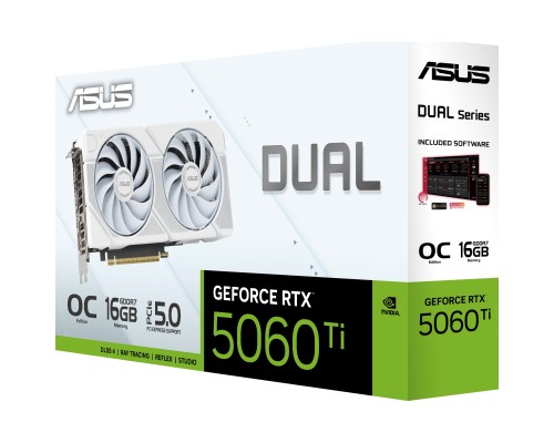 Відеокарта ASUS GeForce RTX5060Ti 16Gb DUAL WHITE OC (DUAL-RTX5060TI-O16G-WHITE)