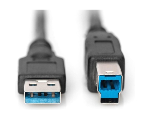 Дата кабель USB 3.0 AM/BM 1.8m black Digitus (AK-300115-018-S)