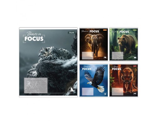 Зошит 1 вересня Beasts in Focusg А5 60 аркушів клітинка (768062)